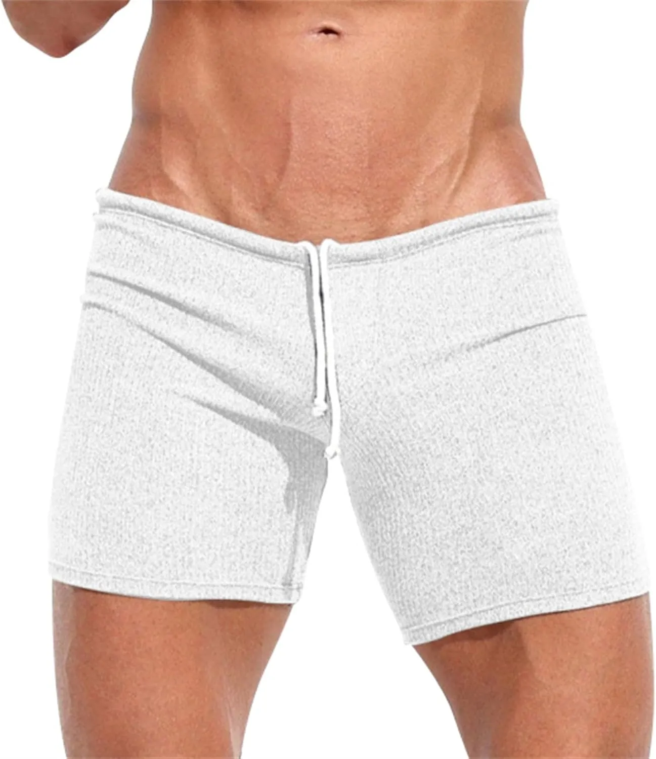 GOKKILRW Mens Shorts Summer Loungewear Gym Workout Boxer Shorts Bodybuilding Athletic Shorts Soft Comfy Breathable Beachwear