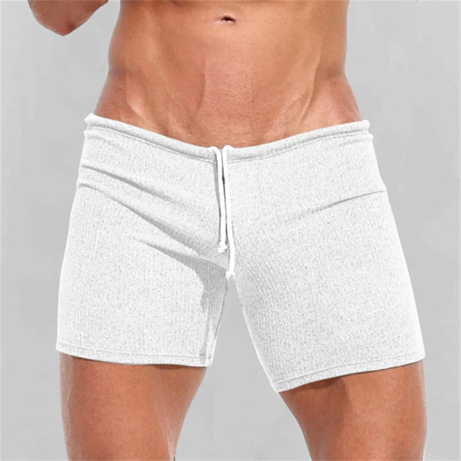 GOKKILRW Mens Shorts Summer Loungewear Gym Workout Boxer Shorts Bodybuilding Athletic Shorts Soft Comfy Breathable Beachwear