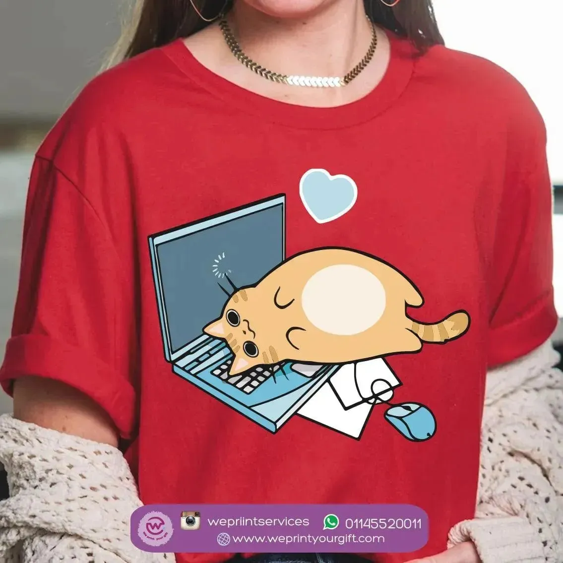 Half sleeve T-shirt - Cat