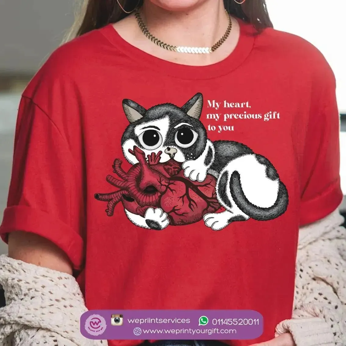Half sleeve T-shirt - Cat