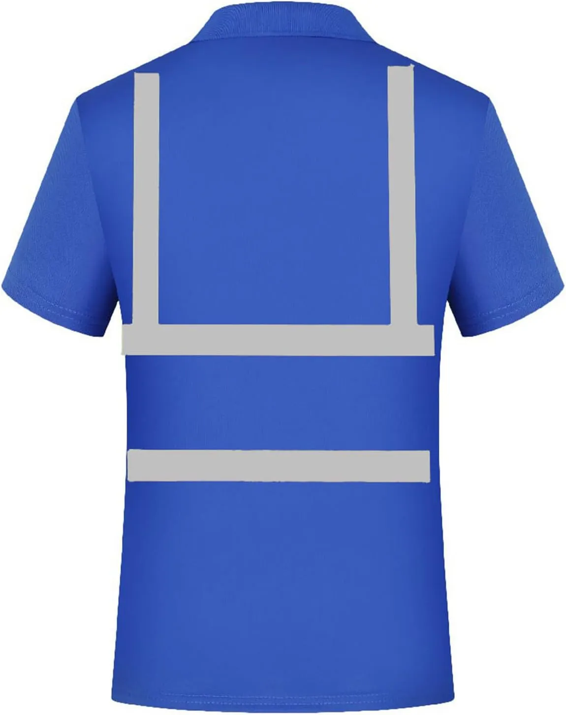 Hi-Vis Safety Polo Shirt for Men Women High Visibility Reflective Shirt Short Sleeve Shirt with Reflective Strips