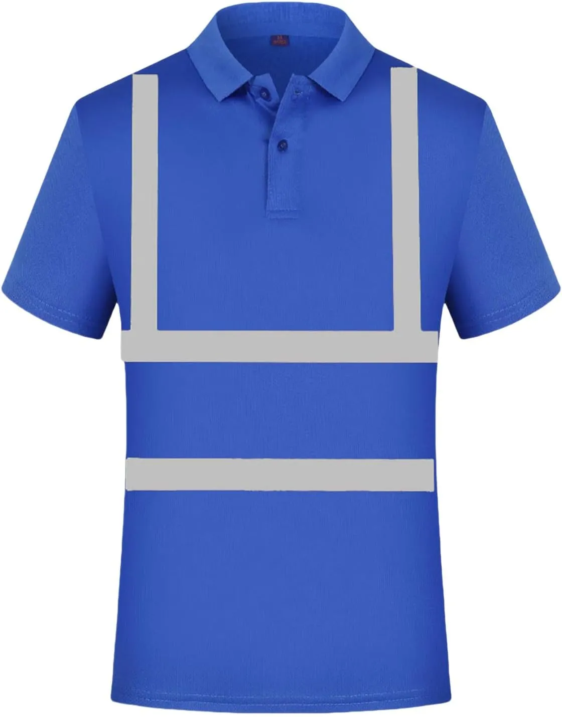 Hi-Vis Safety Polo Shirt for Men Women High Visibility Reflective Shirt Short Sleeve Shirt with Reflective Strips