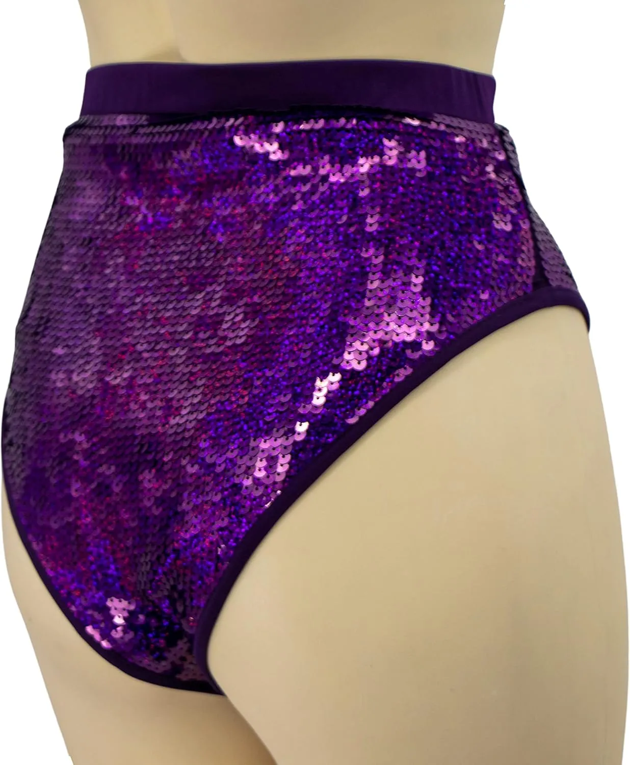 High-Waisted Sequin Rave Booty Shorts