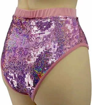 High-Waisted Sequin Rave Booty Shorts