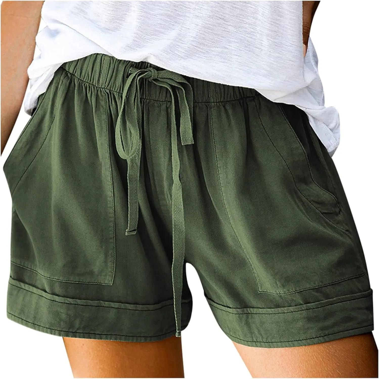 Hiking Cargo Shorts for Women Quick Dry Athletic Shorts for Camping Golf Summer Casual Shorts with Pockets