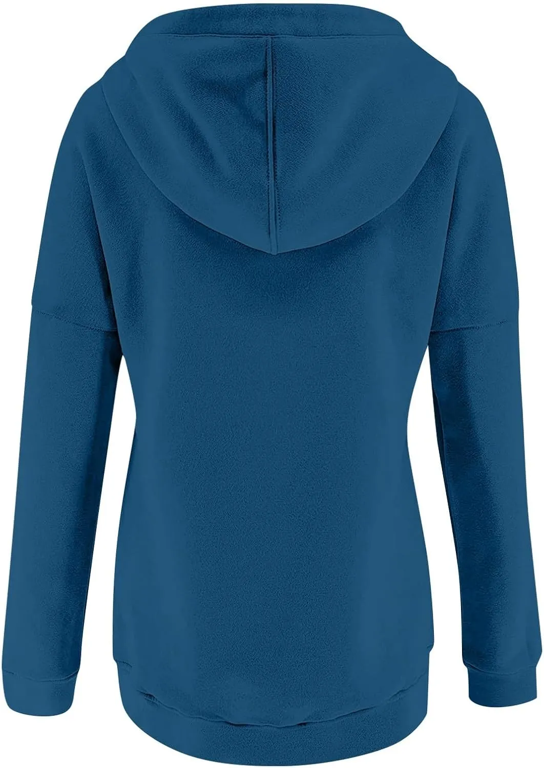 Hoodies for Women Trendy 2024 Hooded Button Collar Drawstring Pullover Sweatshirts Casual Long Sleeve Clothes