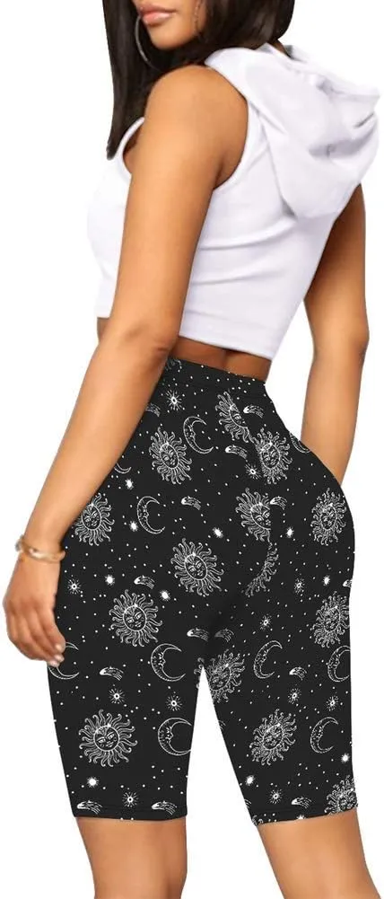 Hopgo Women's High Waisted Shorts Yoga Shorts Bike Shorts Workout Shorts
