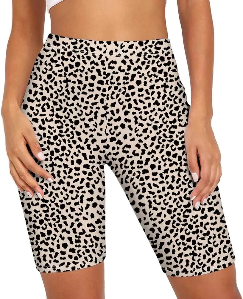 Hopgo Women's High Waisted Shorts Yoga Shorts Bike Shorts Workout Shorts