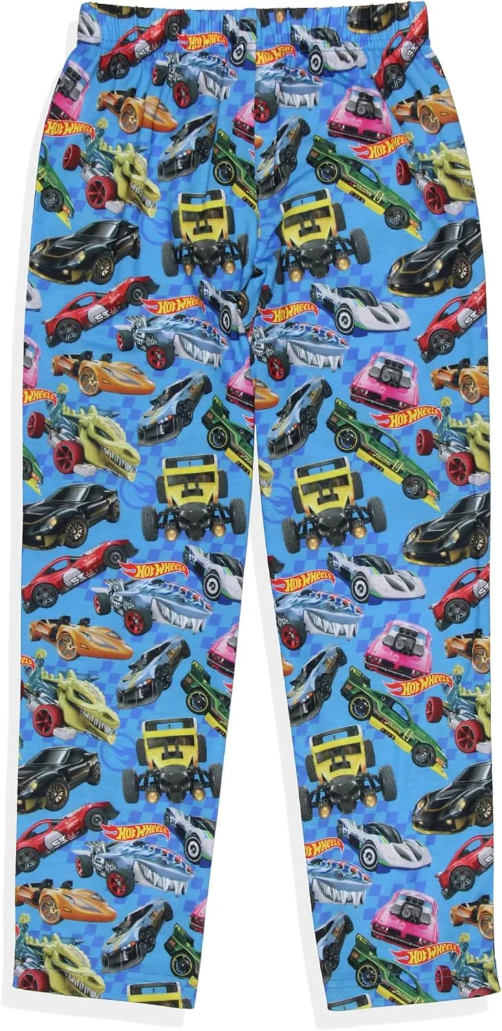 Hot Wheels Sleep Family Bone Shaker Sharkruiser Tossed Cars Print Pajama Pants