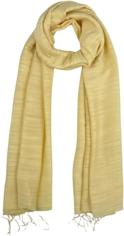 Humble Hilo Silk Blend Scarf Solid Colors Long Silk Neck Scarf for Women Large Pashmina Wrap
