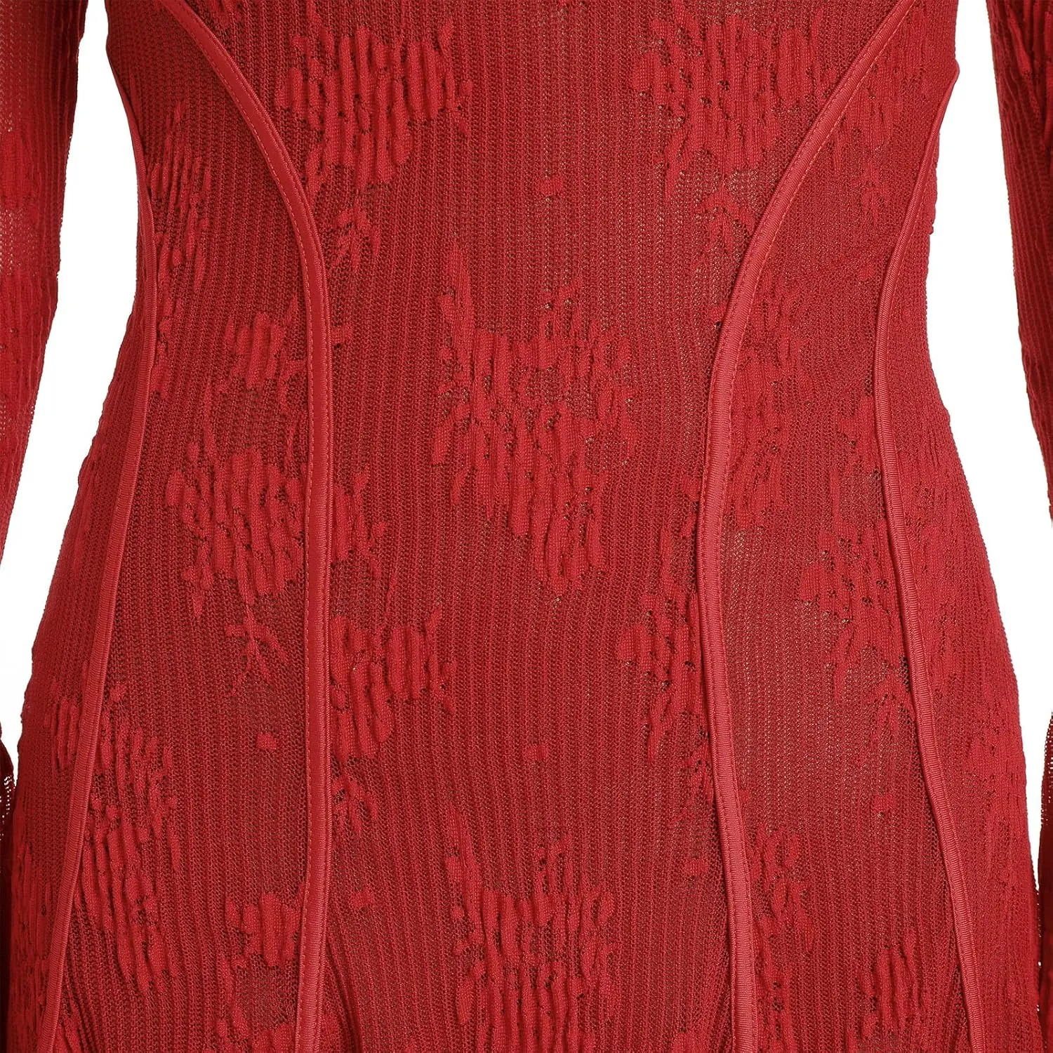 IDOPIP Women Long Bell Sleeve Corset Mini Dress Floral Lace Tie Front Ruffle Dress Empire Waist Club Cocktail Party Dress