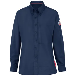iQ SERIES® WOMEN’S  LIGHTWEIGHT COMFORT WOVEN SHIRT QS23 - Navy