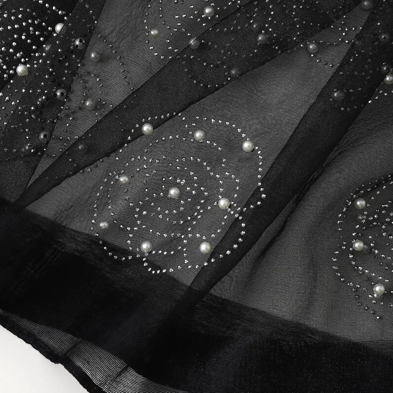 Isurrender Silk Wool Feeling Shiny Scarf Wrap Women Elegant Shawl for Evening Dresses Scarf Flower silk Pashmina Shawl