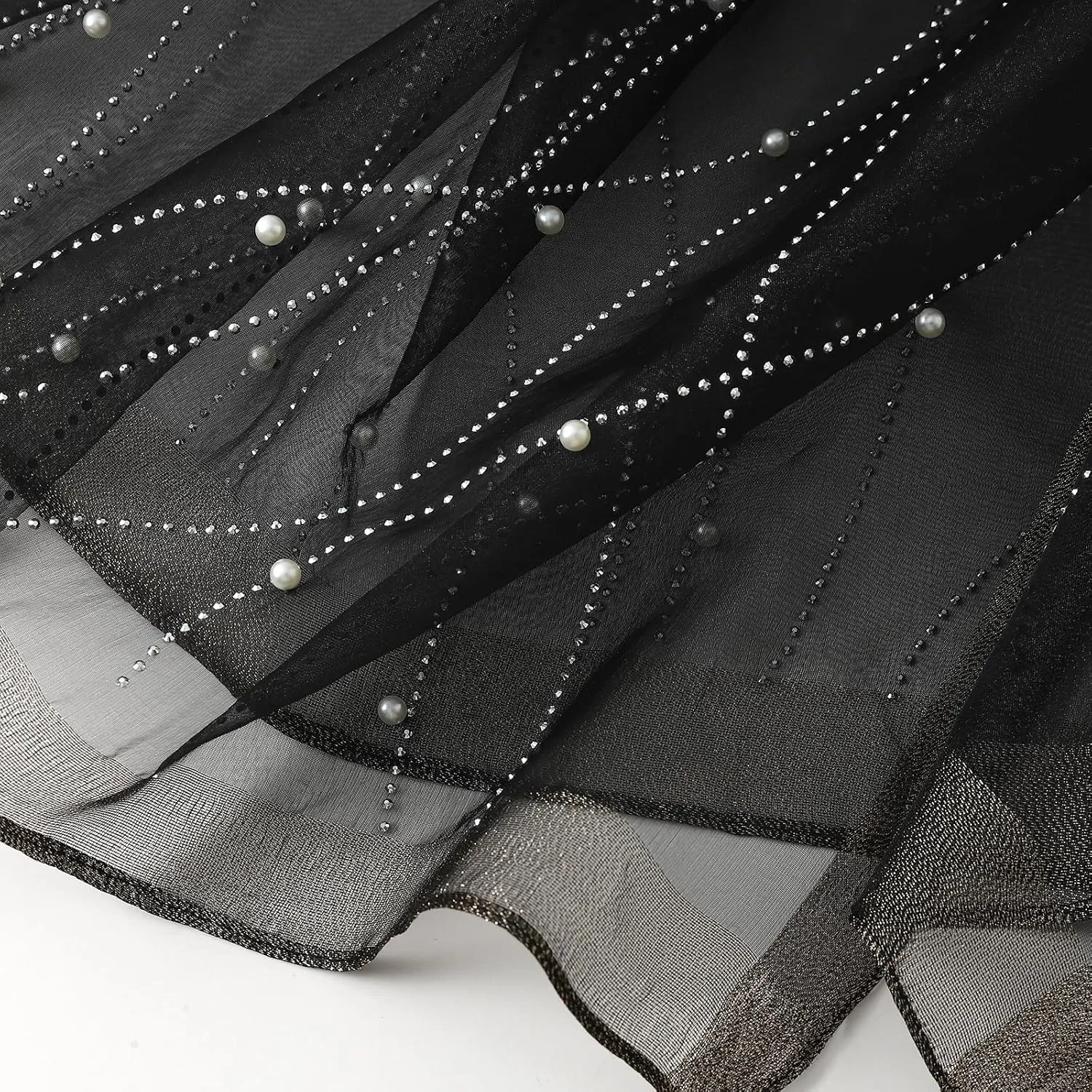 Isurrender Silk Wool Feeling Shiny Scarf Wrap Women Elegant Shawl for Evening Dresses Scarf Flower silk Pashmina Shawl