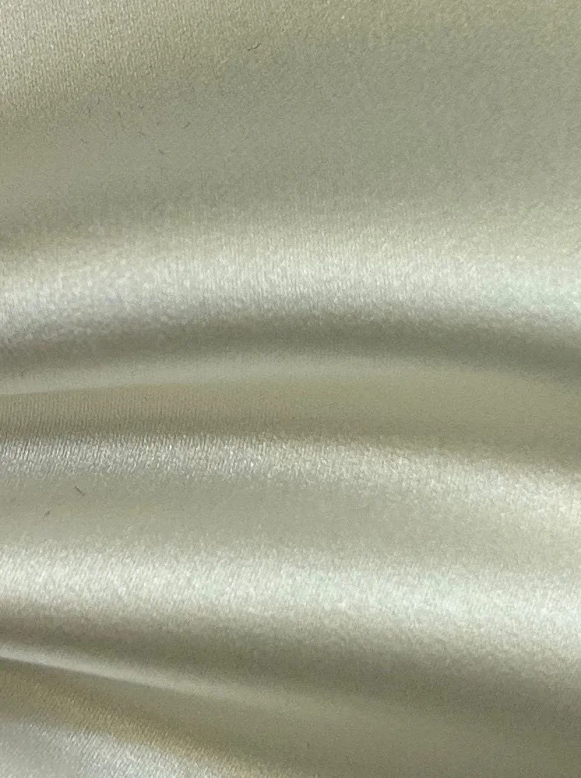 Ivory Polyester Duchess Satin - Supreme