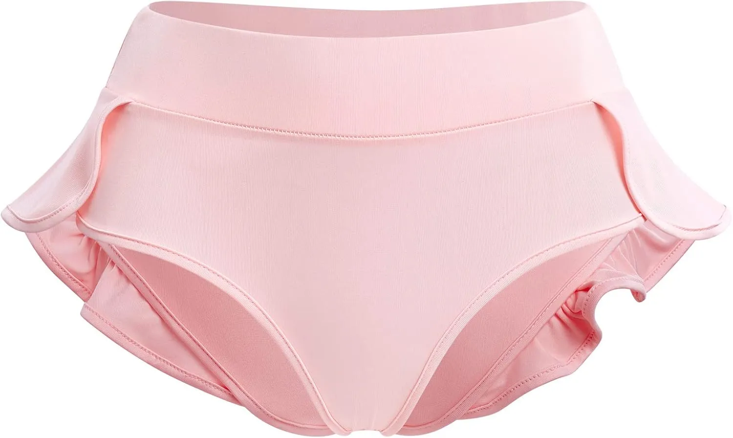 IWEMEK Women's Sexy Ruffled Rave Booty Shorts High Waisted Workout Yoga Mini Hot Pants Pole Twerk Dance Skirts Mini Hot Pants