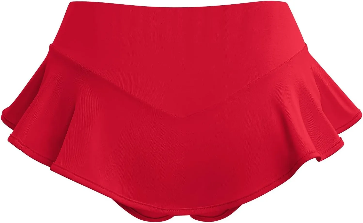 IWEMEK Women's Sexy Ruffled Rave Booty Shorts High Waisted Workout Yoga Mini Hot Pants Pole Twerk Dance Skirts Mini Hot Pants