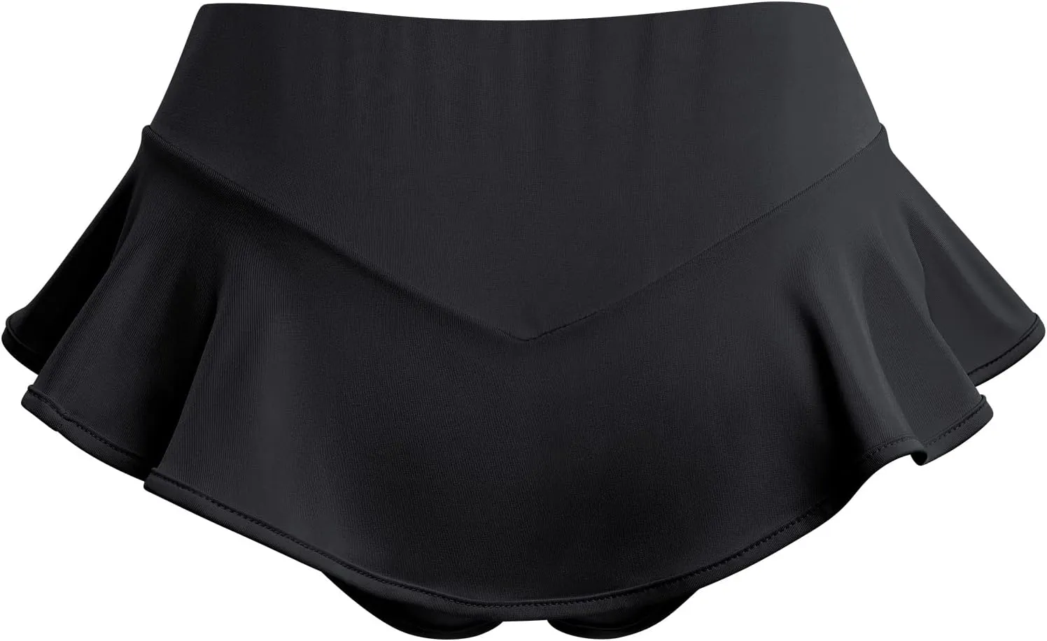 IWEMEK Women's Sexy Ruffled Rave Booty Shorts High Waisted Workout Yoga Mini Hot Pants Pole Twerk Dance Skirts Mini Hot Pants
