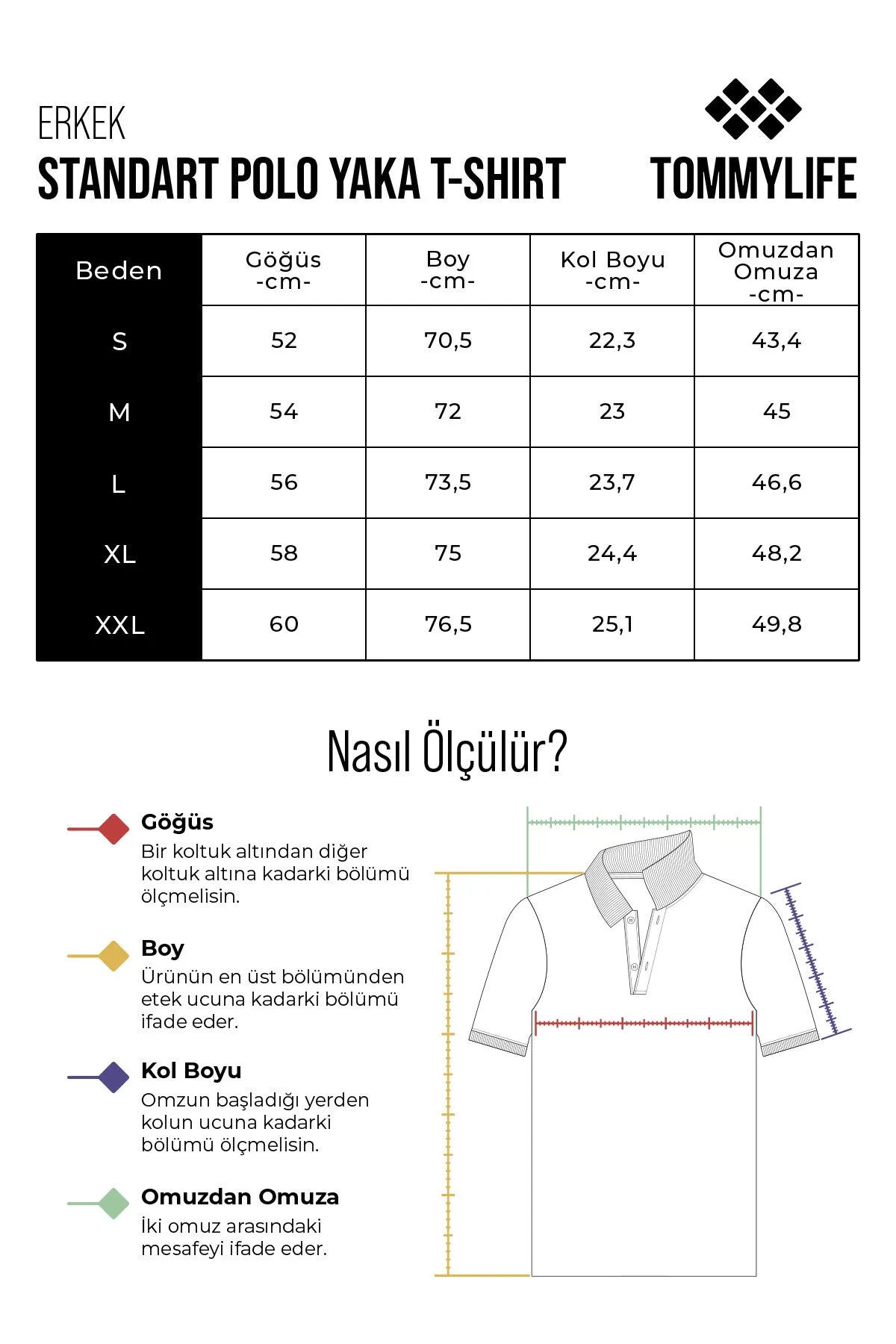 çizgili kisa kol standart kalip polo yaka erkek t-shirt - 87797
