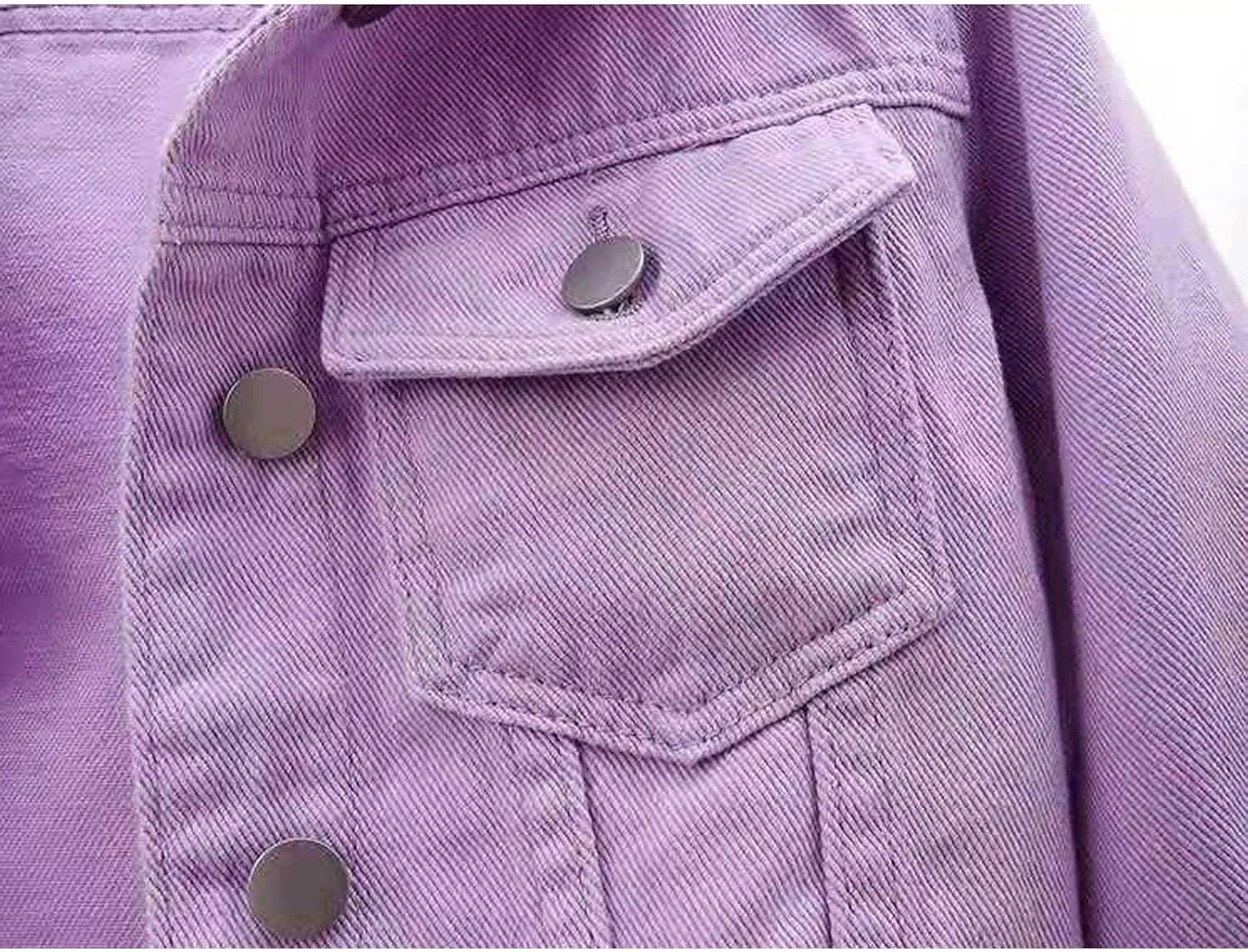 Jean Jacket Women 3/4 Sleeve Colored Cropped Denim Jacket Trendy Light Wash Short Jean Jacket Trucker Coat