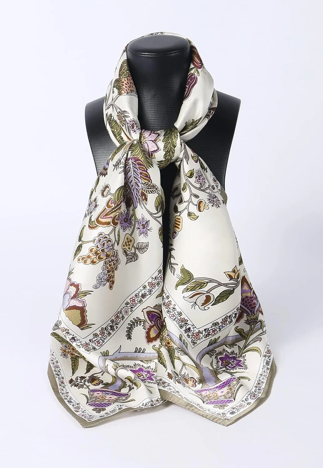 Jeelow 100% Luxurious Mulberry Silk Extra Large Square Scarf Shawl Wrap For Women 16 Mommes 42x42 Inch For Evening Dresses
