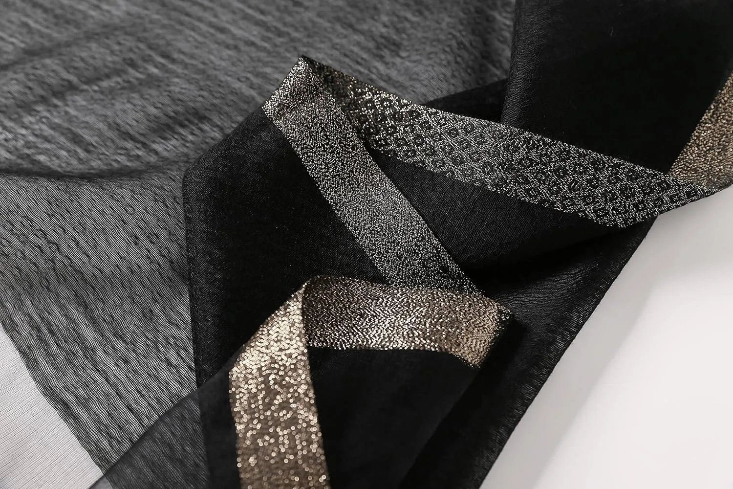 Jeelow Fashion Lightweight Light Silk Wool Scarf Shawl Wrap For Women Floral Embroidery