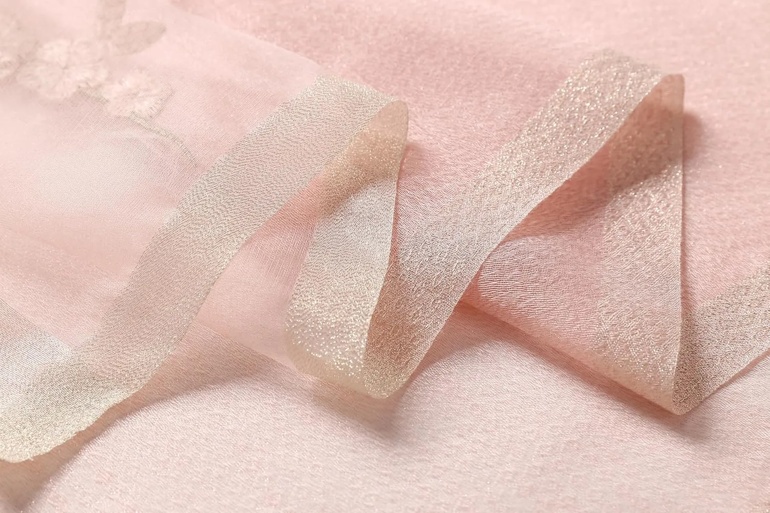 Jeelow Fashion Lightweight Light Silk Wool Scarf Shawl Wrap For Women Floral Embroidery