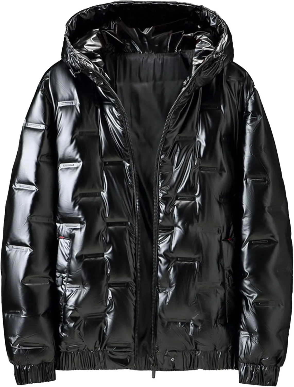 JEShifangjiusu Men'S Down Jacket Hooded Winter Warm Packable Down Puffer Jacket Lightweight Water-Resistant Down Jacket