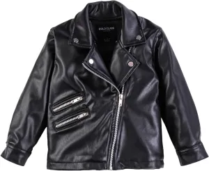 Kids Leather Jacket Unisex, Boys Leather Jacket, Stylish Girls Leather Jacket with Notched Collar