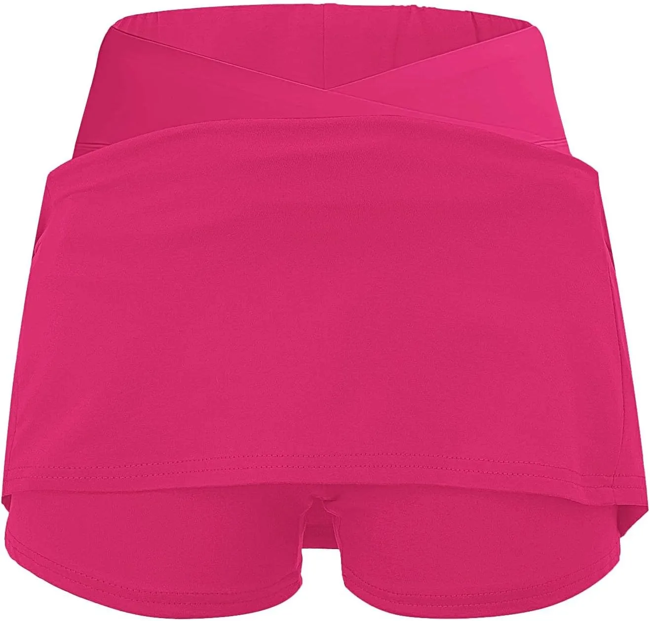 Knee Length Skorts Skirts for Women,Tummy Control Baggy Skorts with Pockets Mid Waist Athletic Pants Shorts Skirt