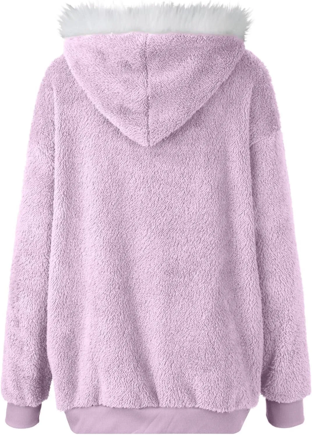 Ladies Solid Color Sweatshirt Comfy Plush Zippered Hooded Slim With Pockets Daily Dressy Casual Shirt