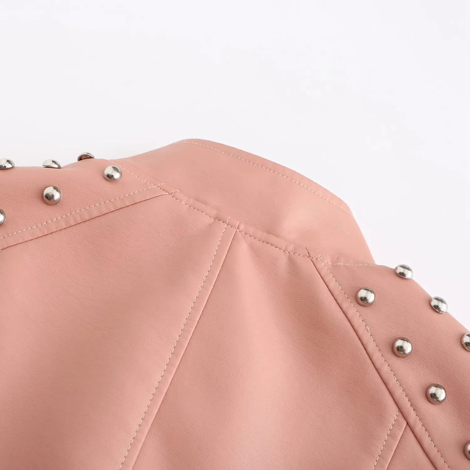 LCMTWX Brown Leather Jacket Women PU Leather Coat Jacket Locomotive Short Zipper Coat Jacket Leather Jackets White Leather