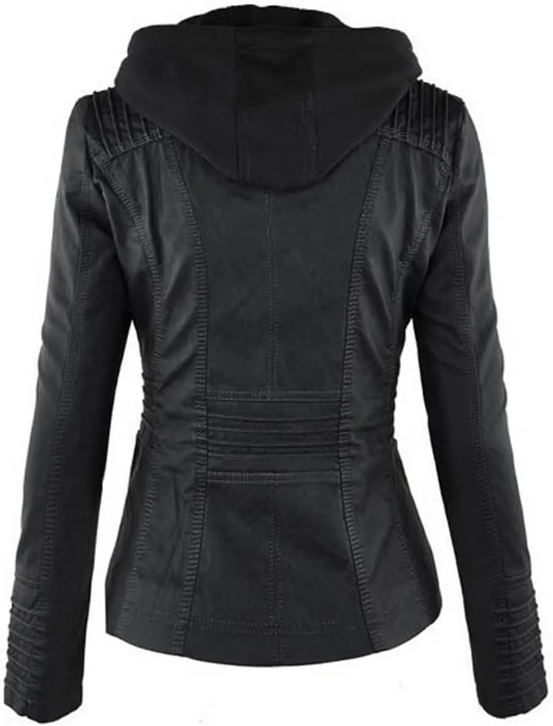 LCMTWX Brown Leather Jacket Women PU Leather Coat Jacket Locomotive Short Zipper Coat Jacket Leather Jackets White Leather