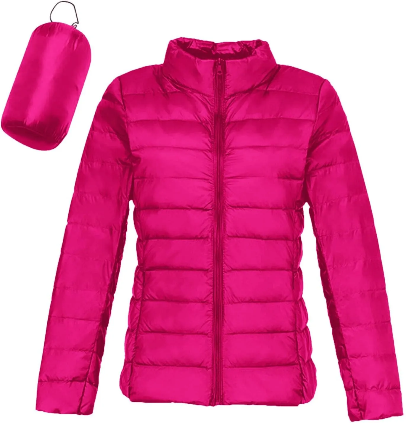 Lightweight Puffer Jacket Women Packable Duck Down Quilted Jacket Winter Warm Padded Bubble Outwear Coat