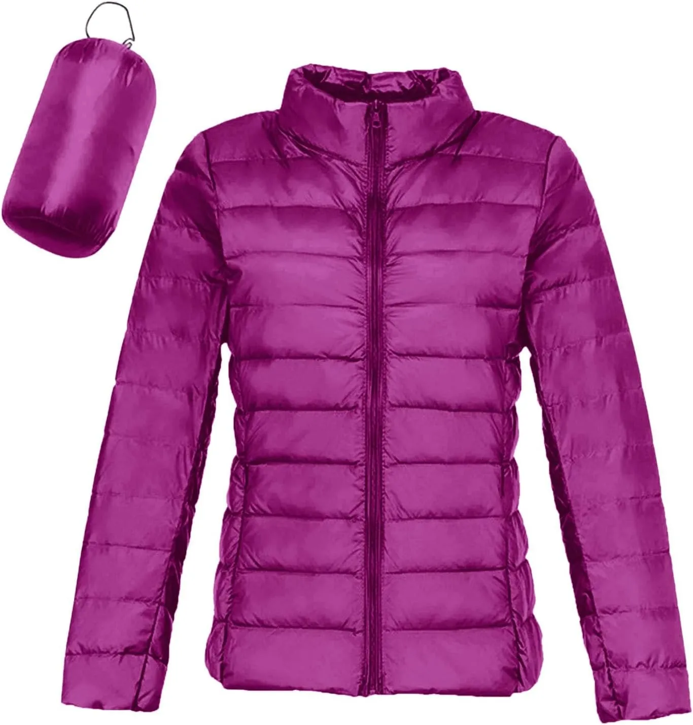 Lightweight Puffer Jacket Women Packable Duck Down Quilted Jacket Winter Warm Padded Bubble Outwear Coat