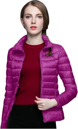 Lightweight Puffer Jacket Women Packable Duck Down Quilted Jacket Winter Warm Padded Bubble Outwear Coat