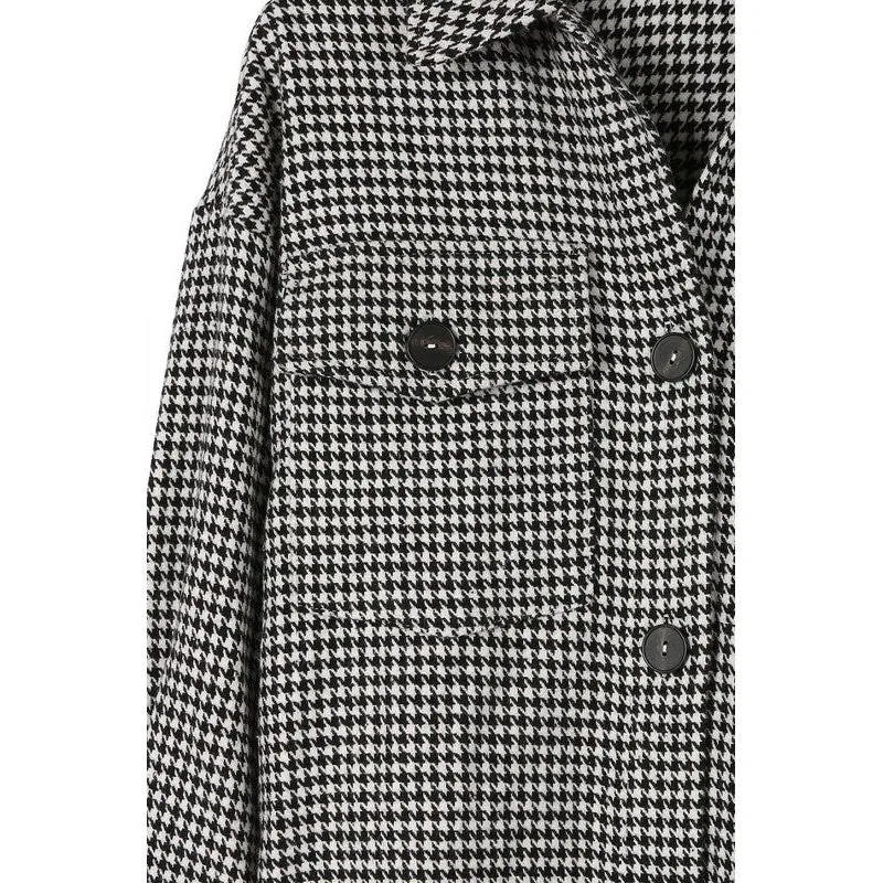 LILOU Hound tooth long shacket