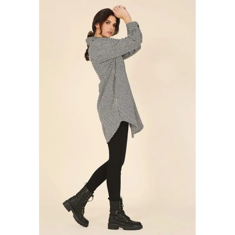 LILOU Hound tooth long shacket