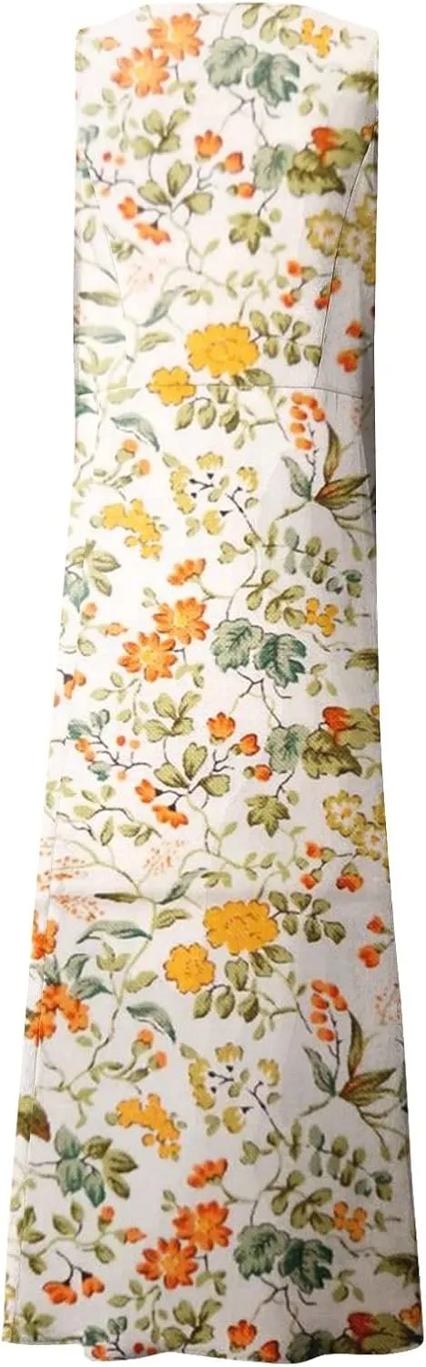 Linen Dress for Women 2024 Summer Flowy Tank Dress Printed Sleeveless Long Dress Casual Maxi Dresses with Pockets