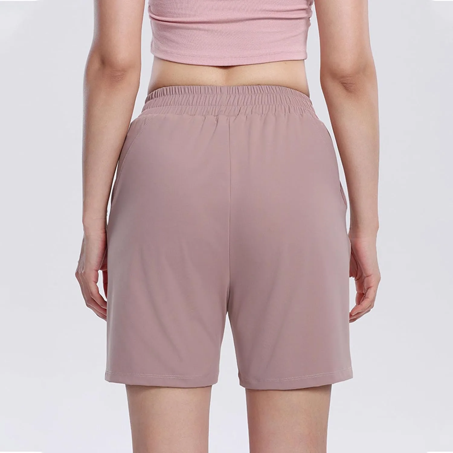 Linen Shorts for Women Casual Summer High Waisted Running Shorts Loose Fit Breathable Workout Outfits