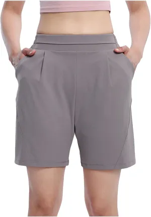 Linen Shorts for Women Casual Summer High Waisted Running Shorts Loose Fit Breathable Workout Outfits