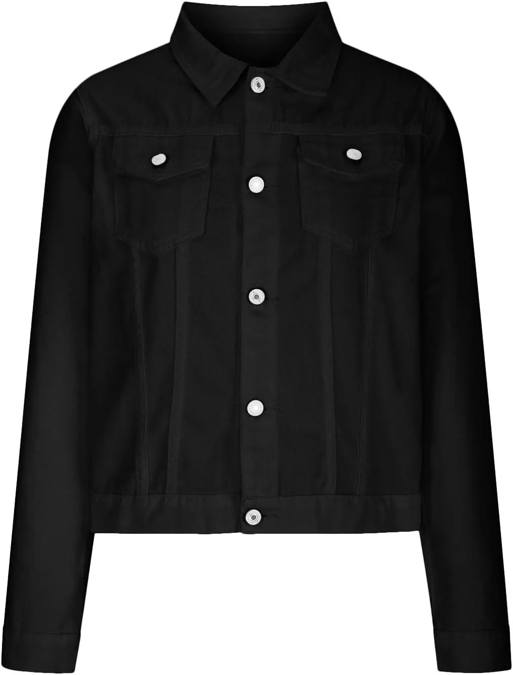 Lmdudan Women's Long Sleeve Button Down Wash Denim Jacket Ladies Retro Western Jean Jacket Winter Fall Coat Tops & Pockets