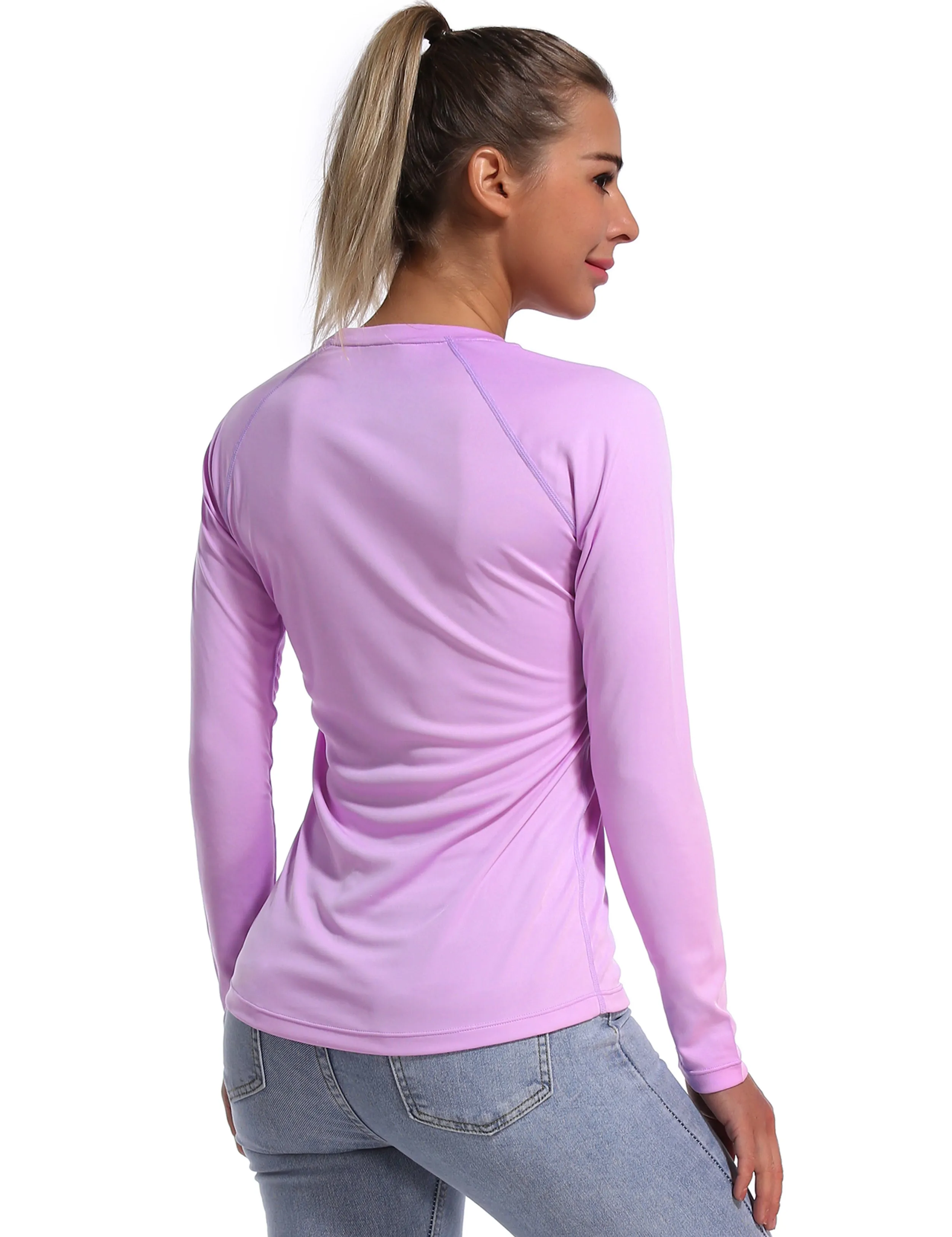 Long Sleeve Athletic Shirts purple_Tall Size