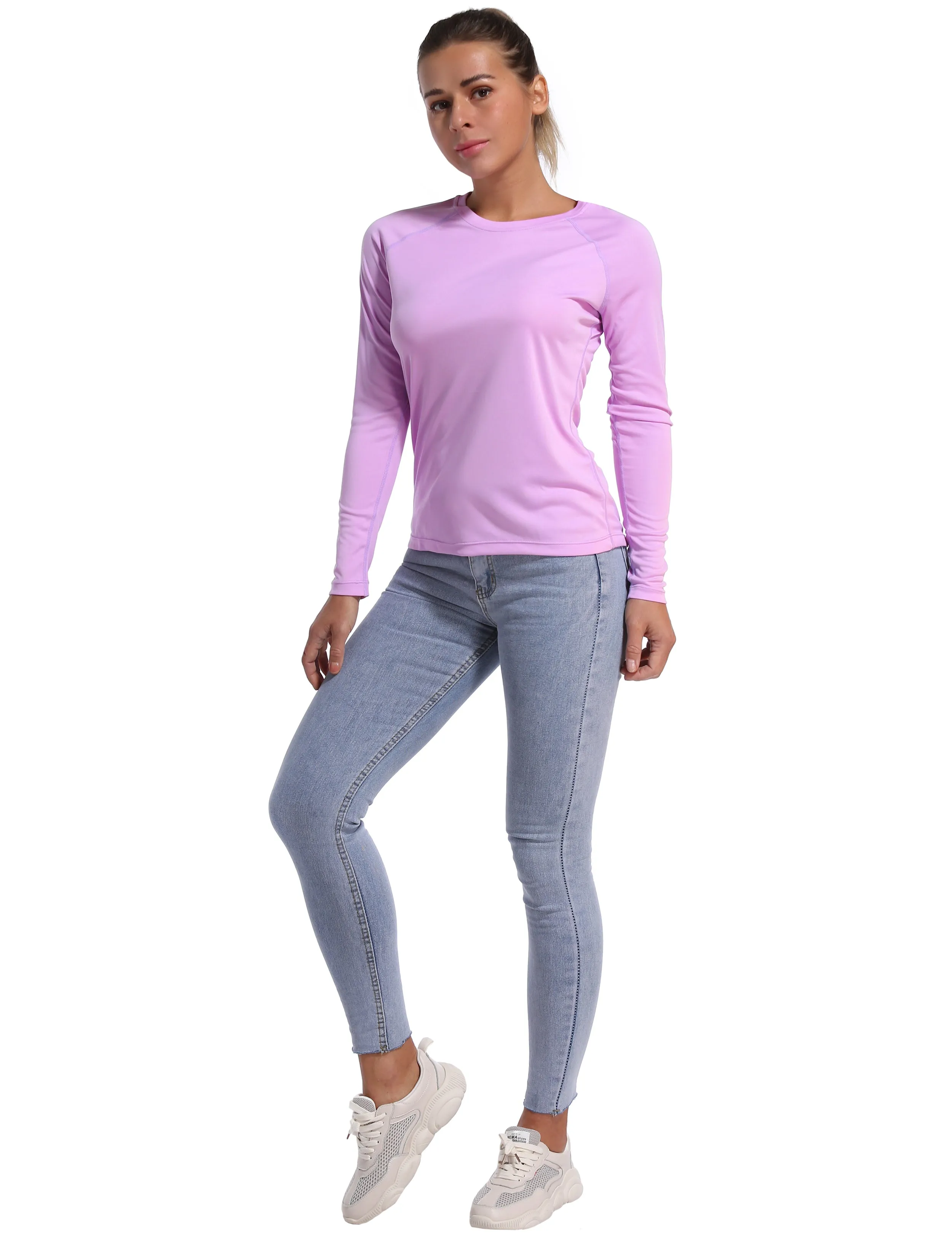 Long Sleeve Athletic Shirts purple_Tall Size