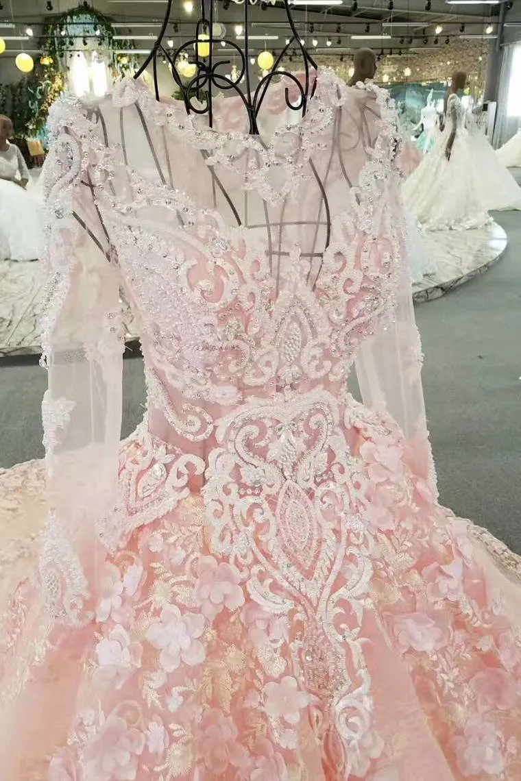 Marvelous Scoop Neck Floral Wedding Dresses Zipper Up With Appliques And Handmade Flowers