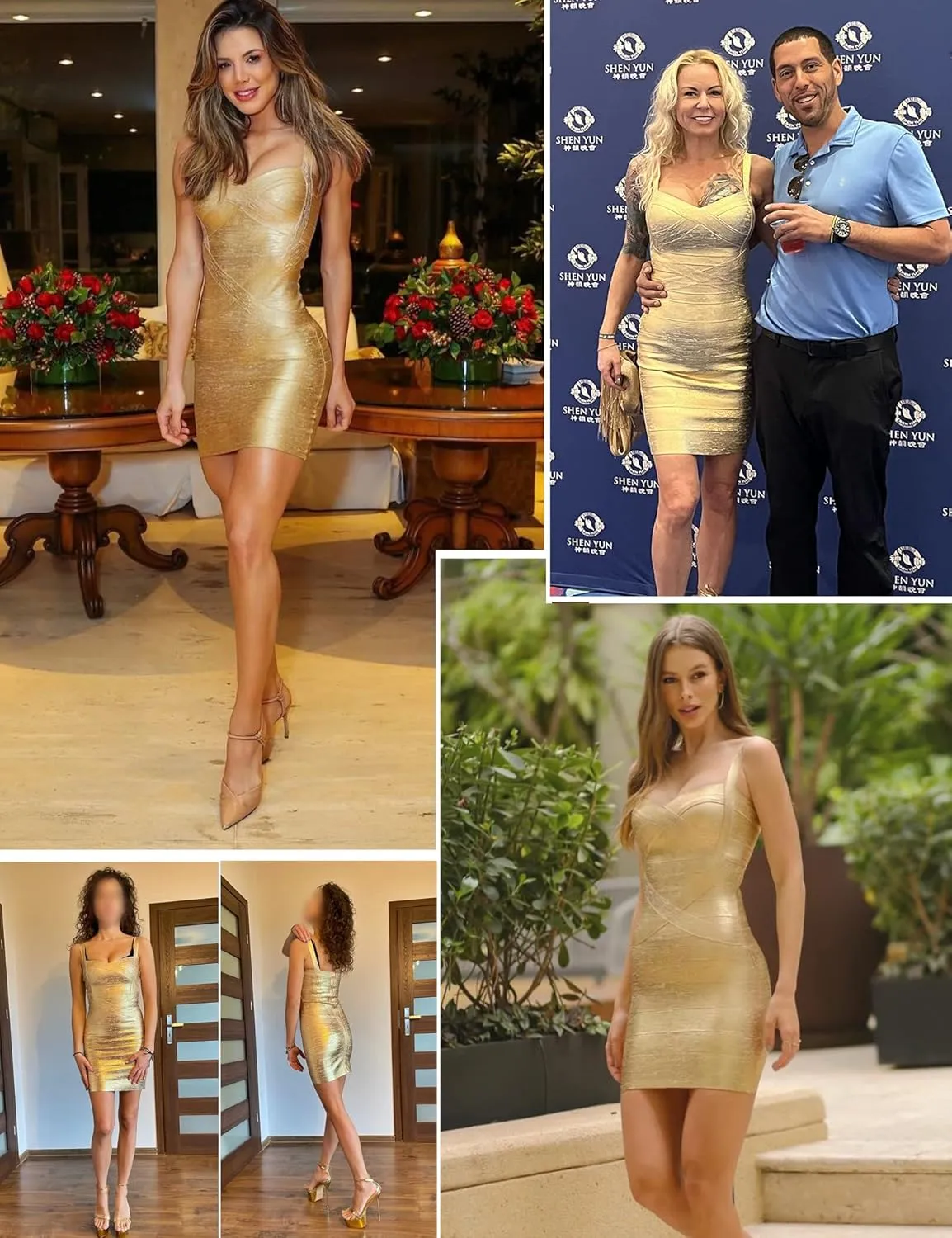 meilun Women's Celebrity Bandage Bodycon Dress Strap Party Pencil Dress