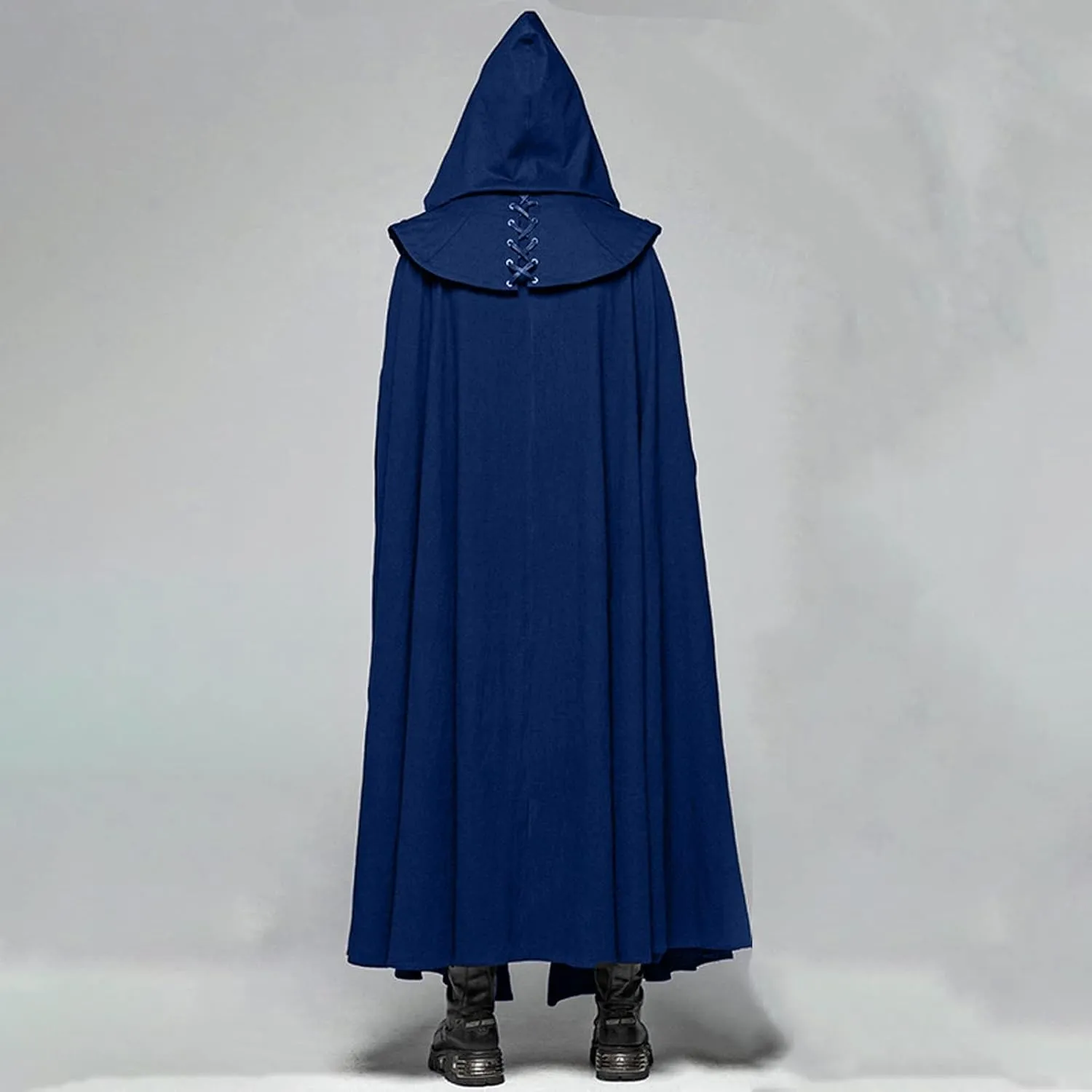 Men Hooded Robe Cloak Knight Fancy Cool Cosplay Costume Medieval Gothic Open Front Poncho Halloween Costumes Coat
