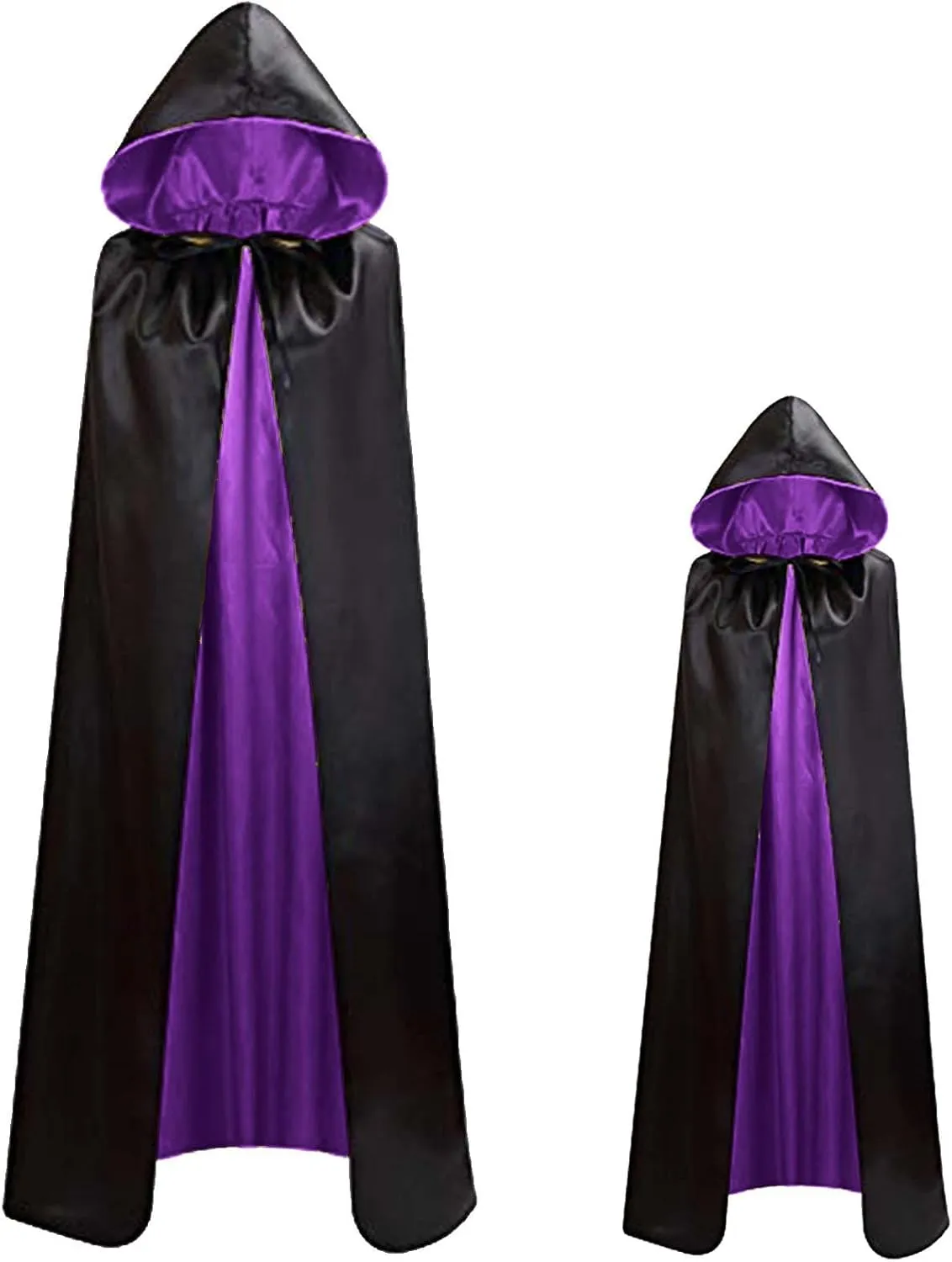 Men Hooded Robe Cloak Knight Fancy Cool Cosplay Costume Medieval Gothic Open Front Poncho Halloween Costumes Coat