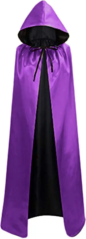 Men Hooded Robe Cloak Knight Fancy Cool Cosplay Costume Medieval Gothic Open Front Poncho Halloween Costumes Coat