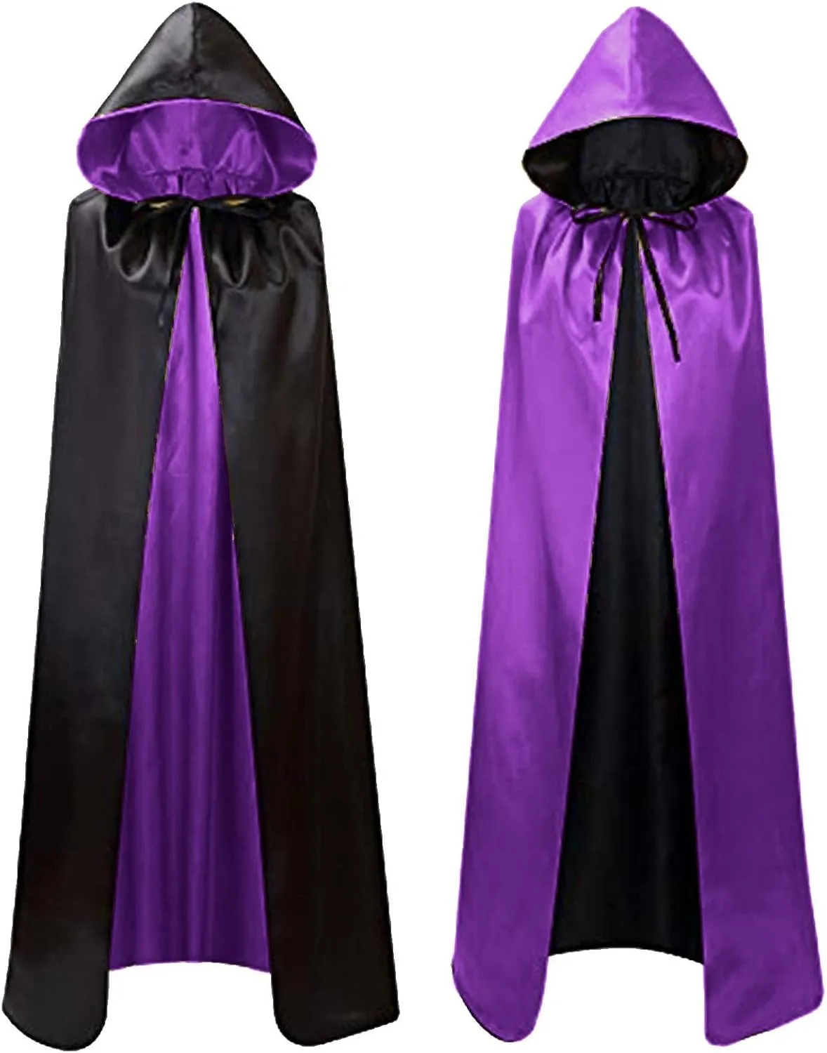 Men Hooded Robe Cloak Knight Fancy Cool Cosplay Costume Medieval Gothic Open Front Poncho Halloween Costumes Coat